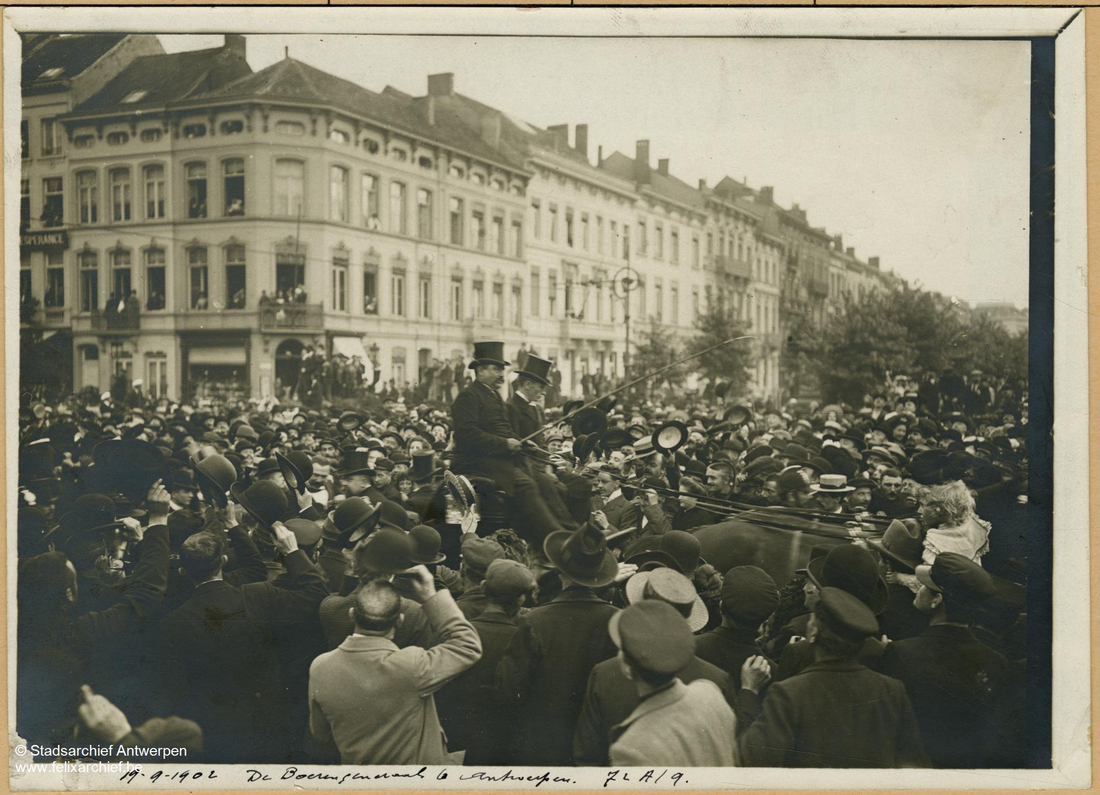 Foto van Vlaamse sympathie voor de vrijheidsstrijd van de Afrikaners Foto van Vlaamse sympathie voor de vrijheidsstrijd van de Afrikaners